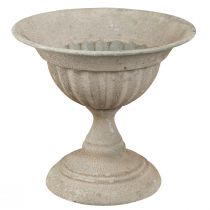 Artikel Kopskål med uædle metal vintage grå Ø16cm H14,5cm