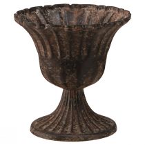 Artikel Kop vase dekorativ kop metal brun antik Ø14cm H12cm