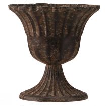 Artikel Kop vase dekorativ kop metal brun antik Ø14cm H12cm
