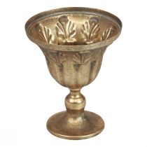 Kop vase dekoration kop metal bæger guld antik Ø13cm H15,5cm