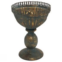 Kop vase metal dekoration kop guldgrå antik Ø15,5cm H22cm