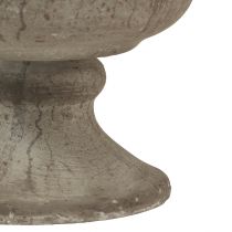 Artikel Kop vase metal dekorativ skål grå antik Ø13,5cm H15cm
