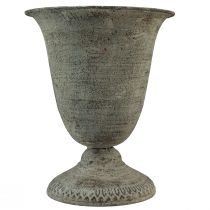 Artikel Kop vase metal grå/brun antik Ø20,5cm H25cm