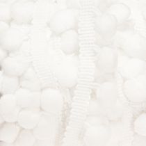 Artikel Pom Pom Bånd Hvidt Dekorationsbånd med Pomponer 20mm 15m