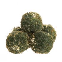 Artikel Pomponer med glittergrøn 2,5cm pomponer 2 poser – 24 stk