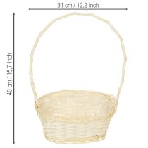 Artikel Gavekurv 27 cm x 18 cm H43 cm lys