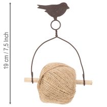 Artikel Praktisk dekorativ båndholder, fugl, shabby chic