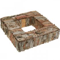 Deco træbark firkantet åben fyrrebark 30×30cm