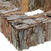 Deco træbark firkantet åben fyrrebark 30×30cm