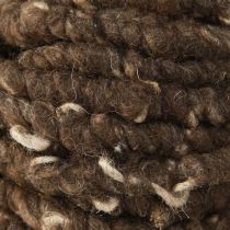Artikel RAW snor uldsnor med jute fåreuld brun 8mm 10m