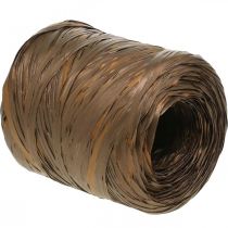 Artikel Raffia bånd brunt tofarvet gavebånd dekorativt bånd 200m