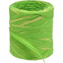 Artikel Raffia bånd grøn gul raffia gavebånd 200m