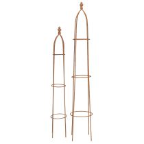 Artikel Espalier metal obelisk i rustlook 69/86 cm sæt med 2
