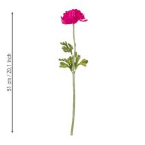 Artikel Kunstig ranunkel som en enkelt blomst til tidløs og alsidig indretning, 51 cm, 3 stk.