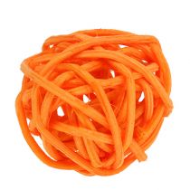 Rattan kugle orange gul abrikos 72stk