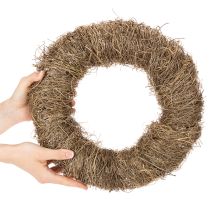 Artikel Krans af naturmateriale, naturlig dekorativ krans til gør-det-selv-projekter, 35 cm