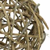 Deco kugle vinstok naturlig mørk Ø20cm