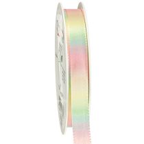 Artikel Regnbuebånd pastel dekorativt bånd gavebånd 15mm 18m