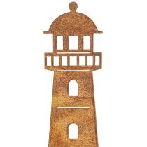 Artikel Regnmåler Fyrtårn Rustlook – Dekorativ regnmåler til haven og hegn 41cm Rust
