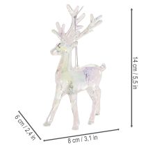 Artikel Akryl rensdyrpynt til juletræ, 14 cm, 4 stk.