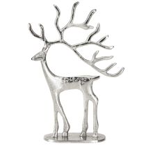 Artikel Rensdyr dekoration hjorte figur metal sølv H31cm