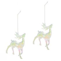 Artikel Rensdyrpynt julepynt iriserende H12cm 3stk