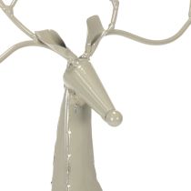 Artikel Dekorativ hjorteskulptur med store gevirer, moderne metallook, 48 cm