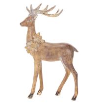 Artikel Dekorativ figur af en hjort med gevir, til stående, juledekoration, 28 cm