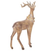 Artikel Dekorativ figur af en hjort med gevir, til stående, juledekoration, 28 cm