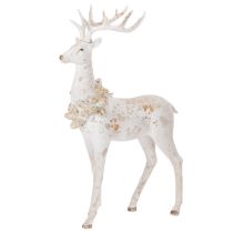 Artikel Dekorativ hjortefigur med kogledekoration til vinterdekoration, 49 cm