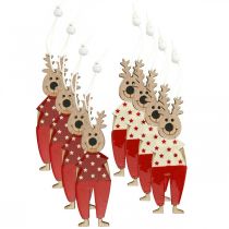 Artikel Rensdyr til ophæng, julepynt, juletræspynt, træpynt til advent H13cm 8 stk.