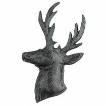 Artikel Dekorativ rensdyrbuste sort metal 8cm × 4,8cm 8stk