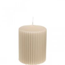Artikel Søjlelys beige rillet lys 70/90mm 4 stk