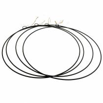 Artikel Dekorativ ring til ophængning sort Ø35cm 4stk