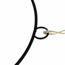 Artikel Dekorativ ring til ophængning sort Ø35cm 4stk