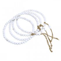 Artikel Dekorativ træring Shabby Chic hvid Ø19cm, bryllup, forår, dørdekoration, sæt med 4