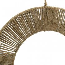 Artikel Dekorativ ophængningsring, boho-stil, naturligt sølv, Ø39,5 cm