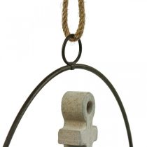 Dekorativ metalring til ophængning af sejlbåde / anker Ø18cm 2stk