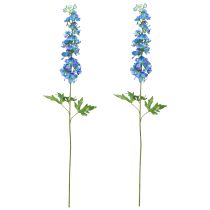 Artikel Delphinium Kunstig i Blå Haveblomst L88cm 2stk