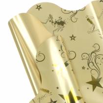 Rondella manchet julemotiv guld Ø60cm 50stk