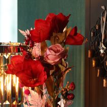 Artikel Kunstige roseblomster i en buket, lang stilk 62 cm, 12 stk.