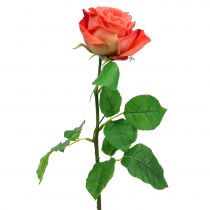 Artikel Rose kunstig blomst laks 67,5 cm