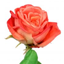 Rose kunstig blomst laks 67,5 cm