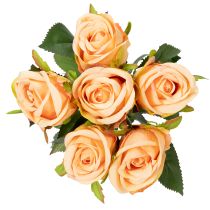 Artikel Kunstig rosebuket med realistisk udseende, holdbar, til bryllupsdekoration, 44 cm, 6 stk.