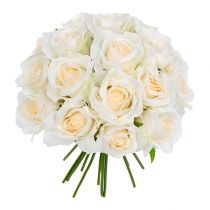 Rose buket hvid Ø26cm