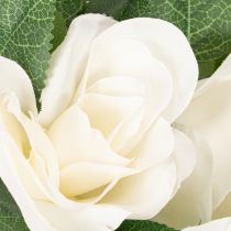 Artikel Kunstig rosenkrans med hvide blomster til dekoration, 170 cm
