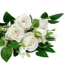 Buket roser hvid L46cm