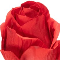 Artikel Rosegren silkeblomst kunstig rose rød 72 cm 3 stk