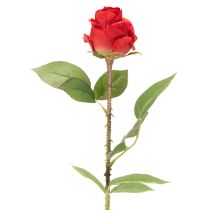 Artikel Rosegren silkeblomst kunstig rose rød 72 cm 3 stk