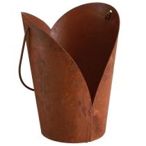 Artikel Rust dekorativt hjerte med metalhåndtag til ophæng 12×15,5cm 2stk